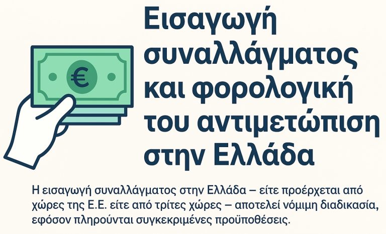Read more about the article Εισαγωγή συναλλάγματος και φορολογική του αντιμετώπιση στην Ελλάδα